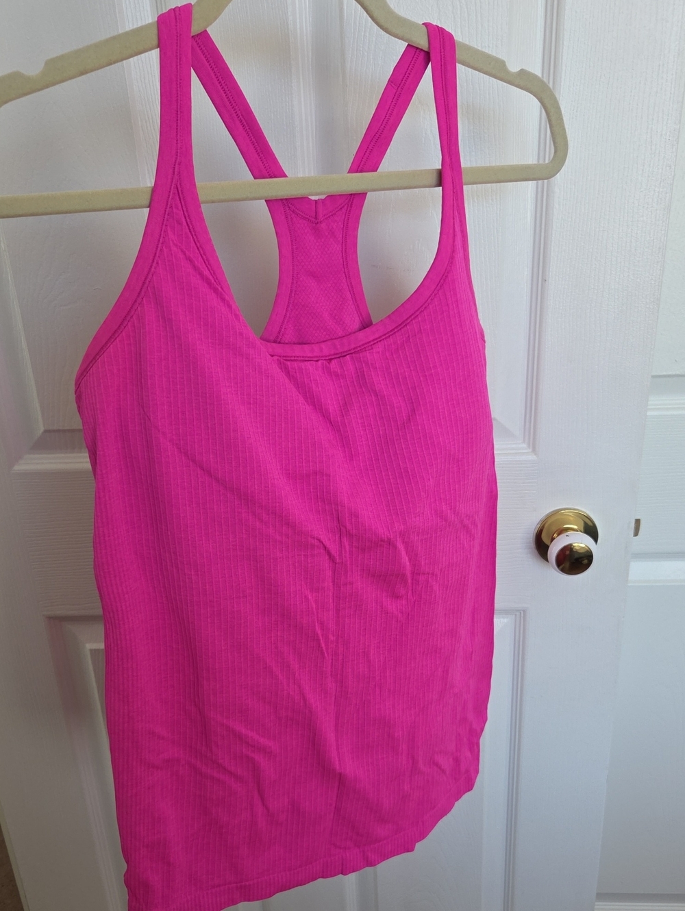 lululemon athletica Hot Pink Ribbed Racerback Tank Size 14